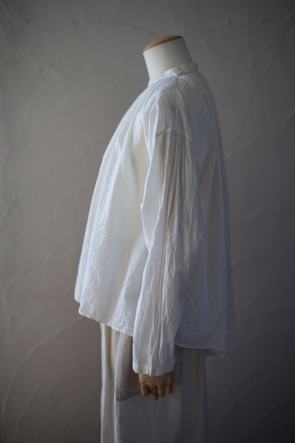 カディコットン カウント100 ギャザーブラウス khadi cotton pullover blouse 「オフ/Neutral」