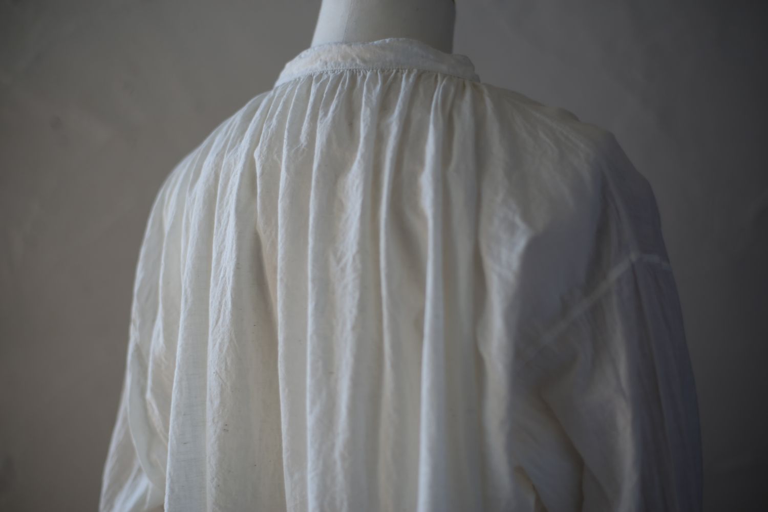 カディコットン カウント100 ギャザーブラウス khadi cotton pullover blouse 「オフ/Neutral」