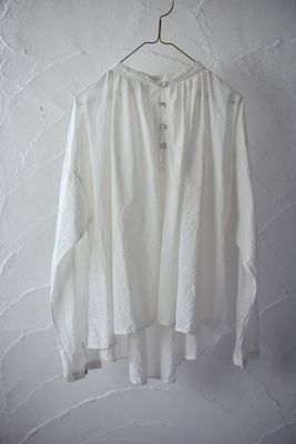 カディコットン カウント100 ギャザーブラウス khadi cotton pullover blouse 「オフ/Neutral」