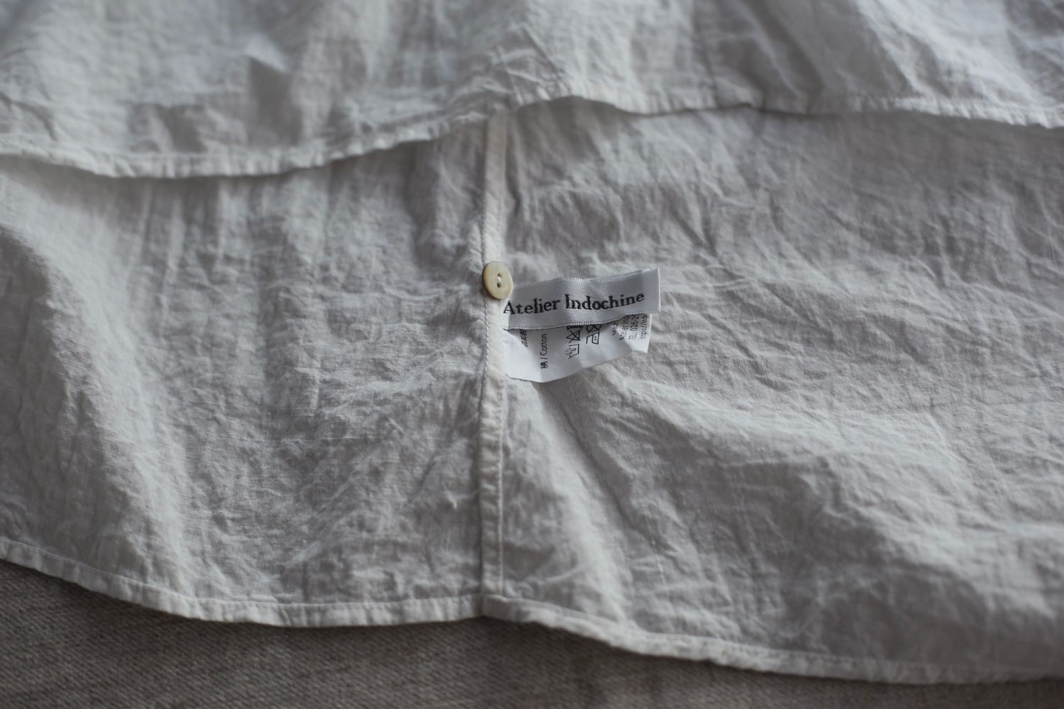 カディコットン カウント100 ギャザーブラウス khadi cotton pullover blouse 「オフ/Neutral」