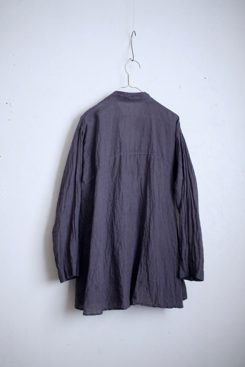 リネン プルオーバーブラウス Linen pull-over blouse「ぶどう/Grape」