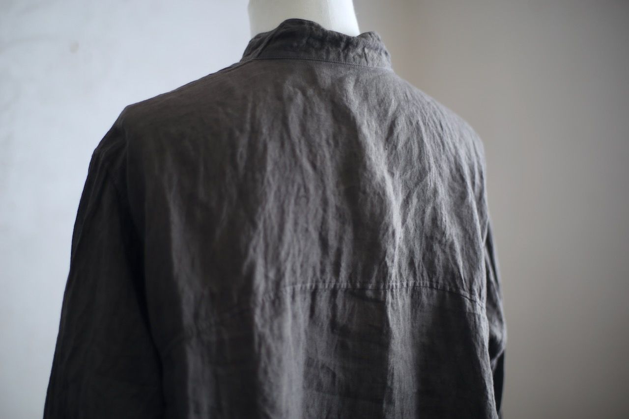 リネン プルオーバーブラウス Linen pull-over blouse「柿渋/Persimmon tannin」