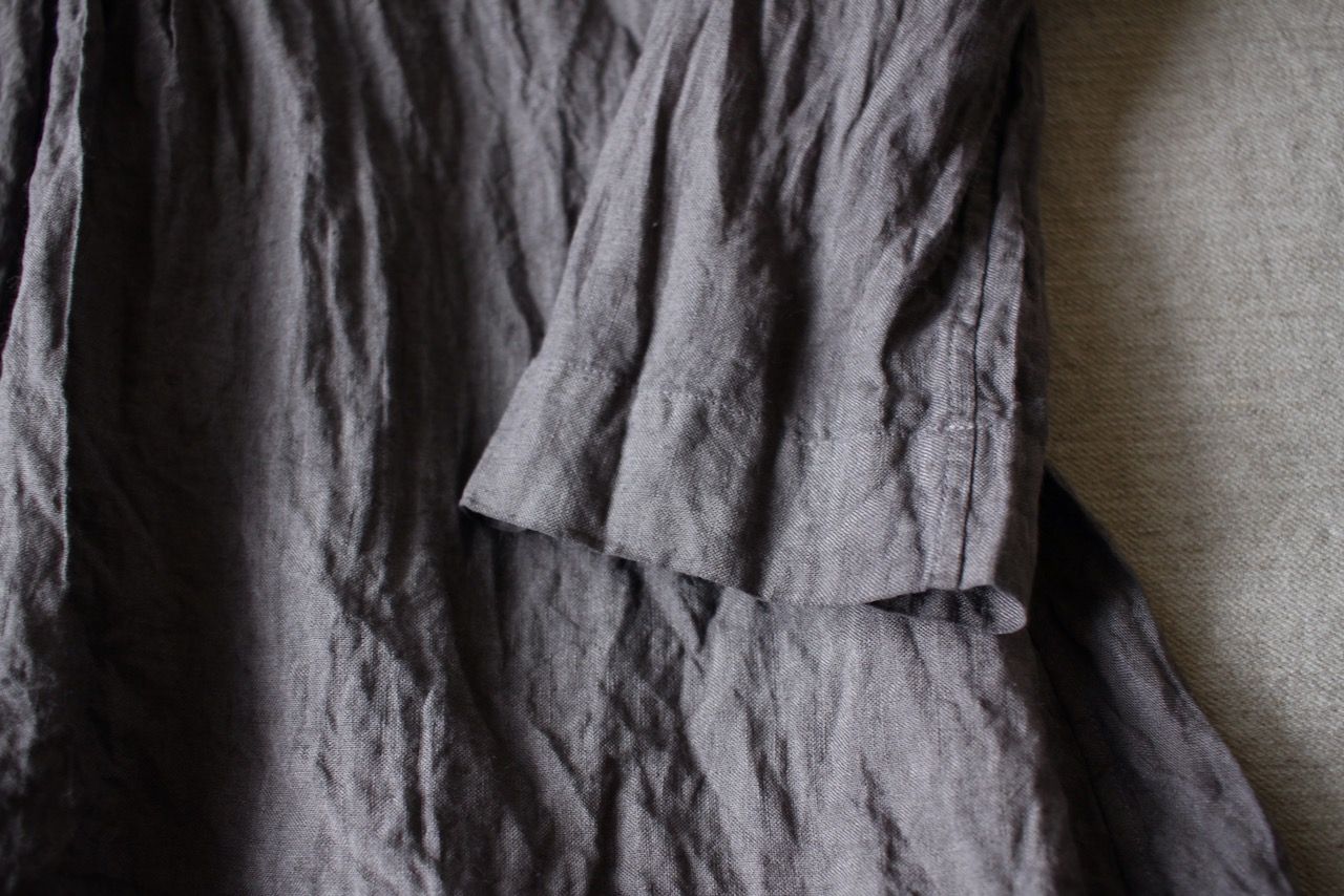 リネン プルオーバーブラウス Linen pull-over blouse「柿渋/Persimmon tannin」