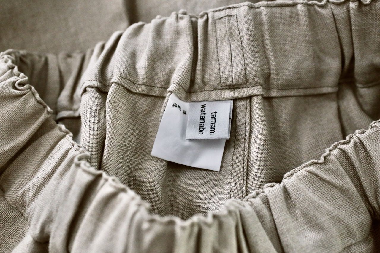 リネン ワイドパンツ Wide-leg linen pants 生成り/Neutral