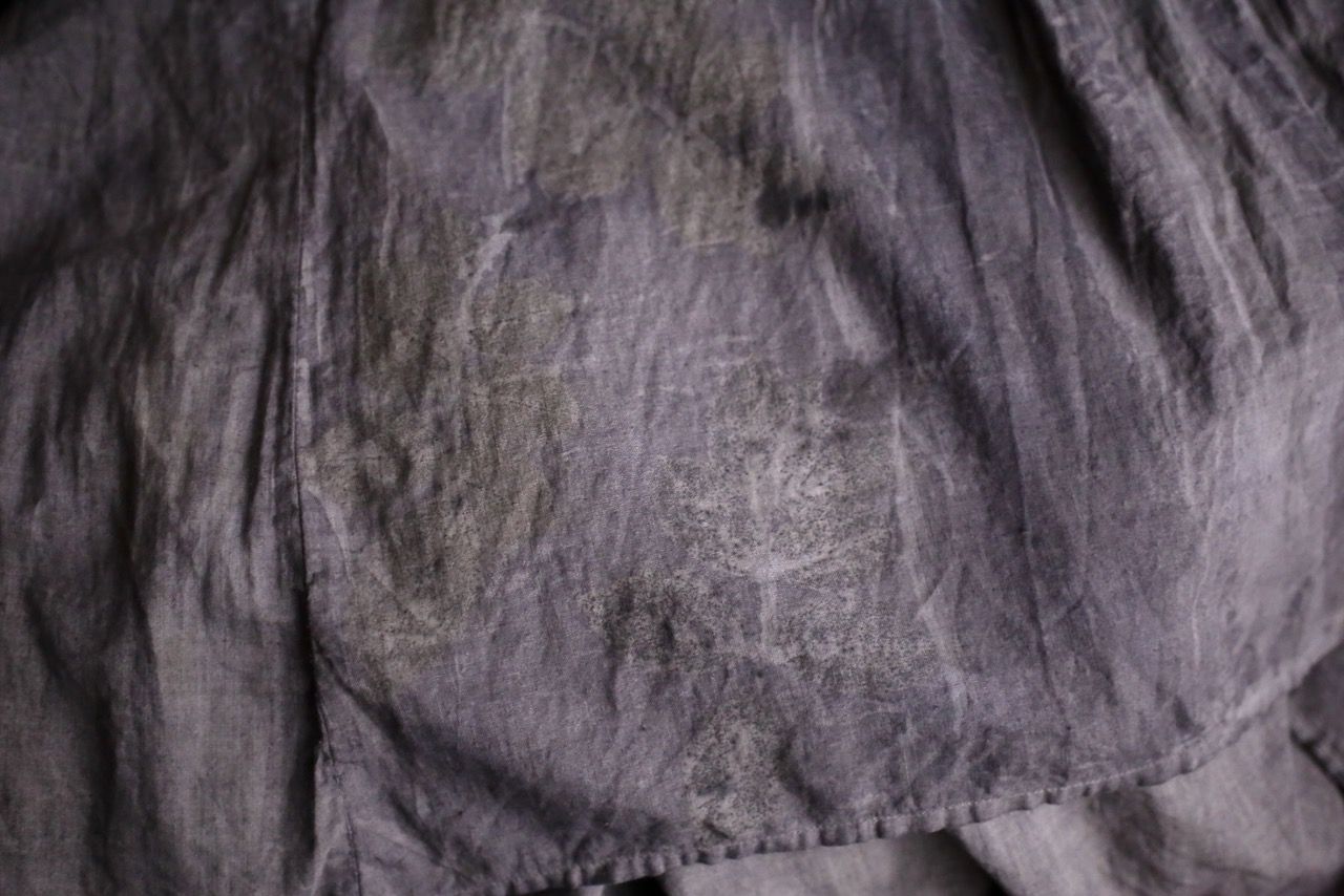 Khadi cotton tucked blouse: Eggplant