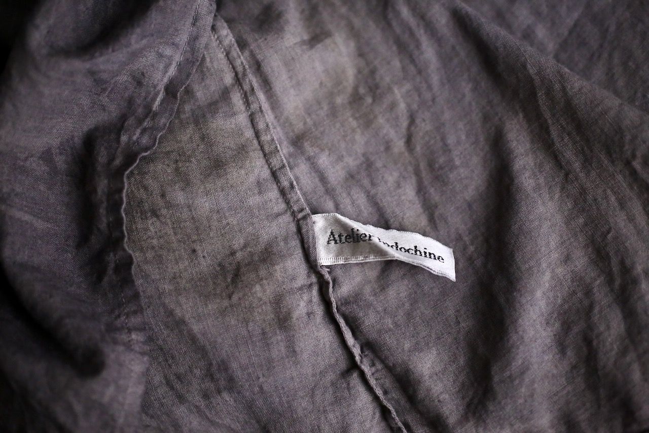 Khadi cotton tucked blouse: Eggplant