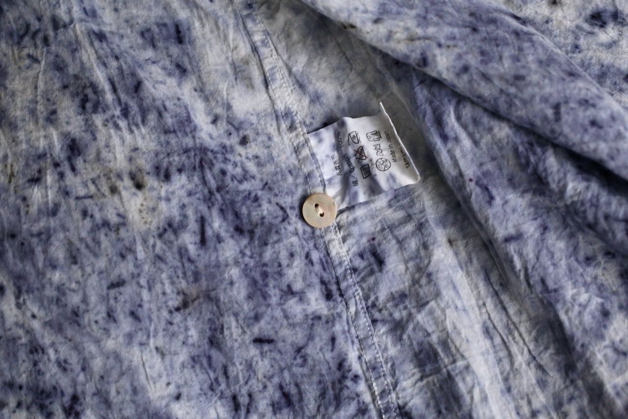 コットンローン パネル切り替えブラウス/ Cotton lawn blouse 「ボタニカルプリント⑨/Botanical print no.9」