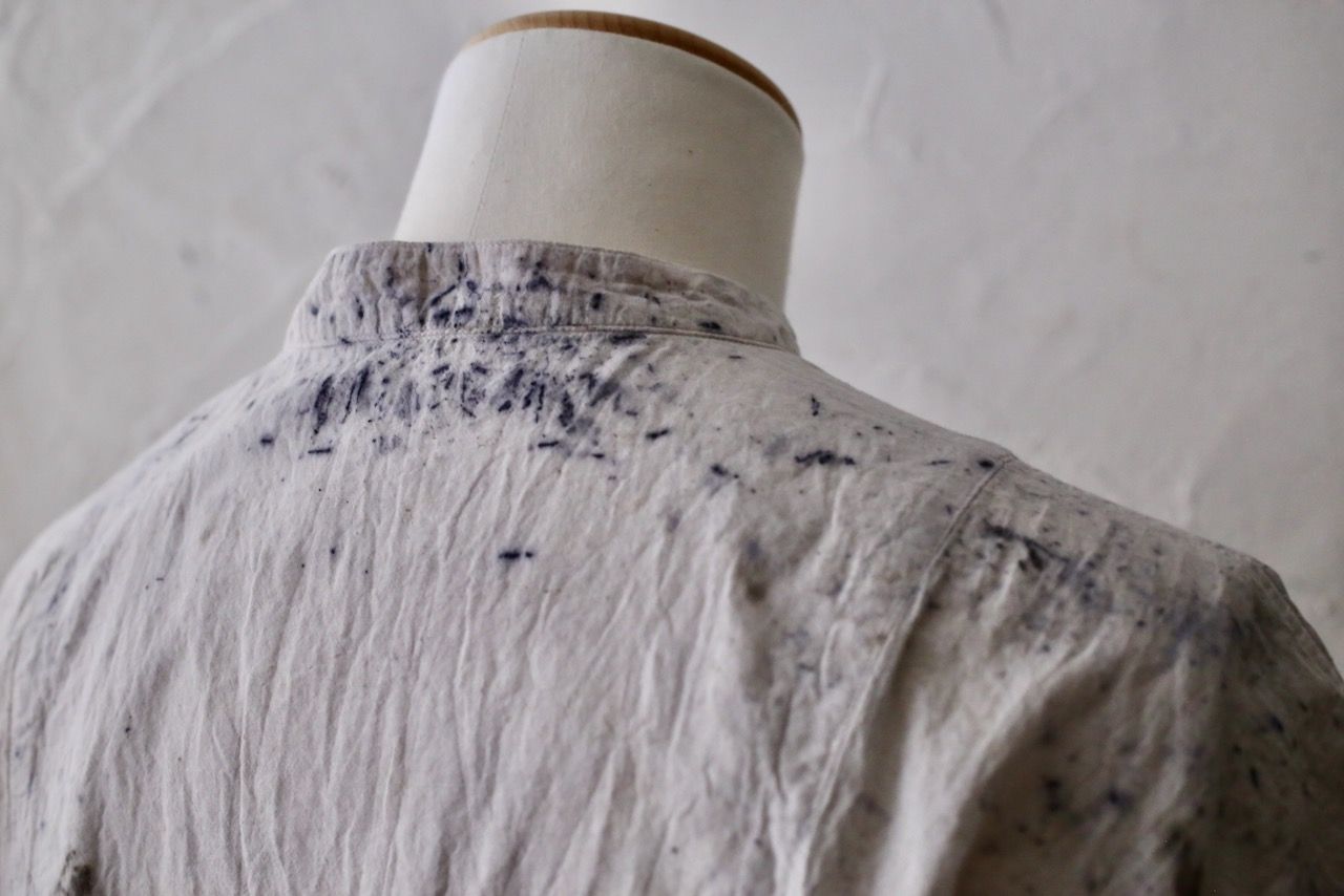 コットンローン パネル切り替えブラウス/ Cotton lawn blouse 「ボタニカルプリント⑪/Botanical print no.11」