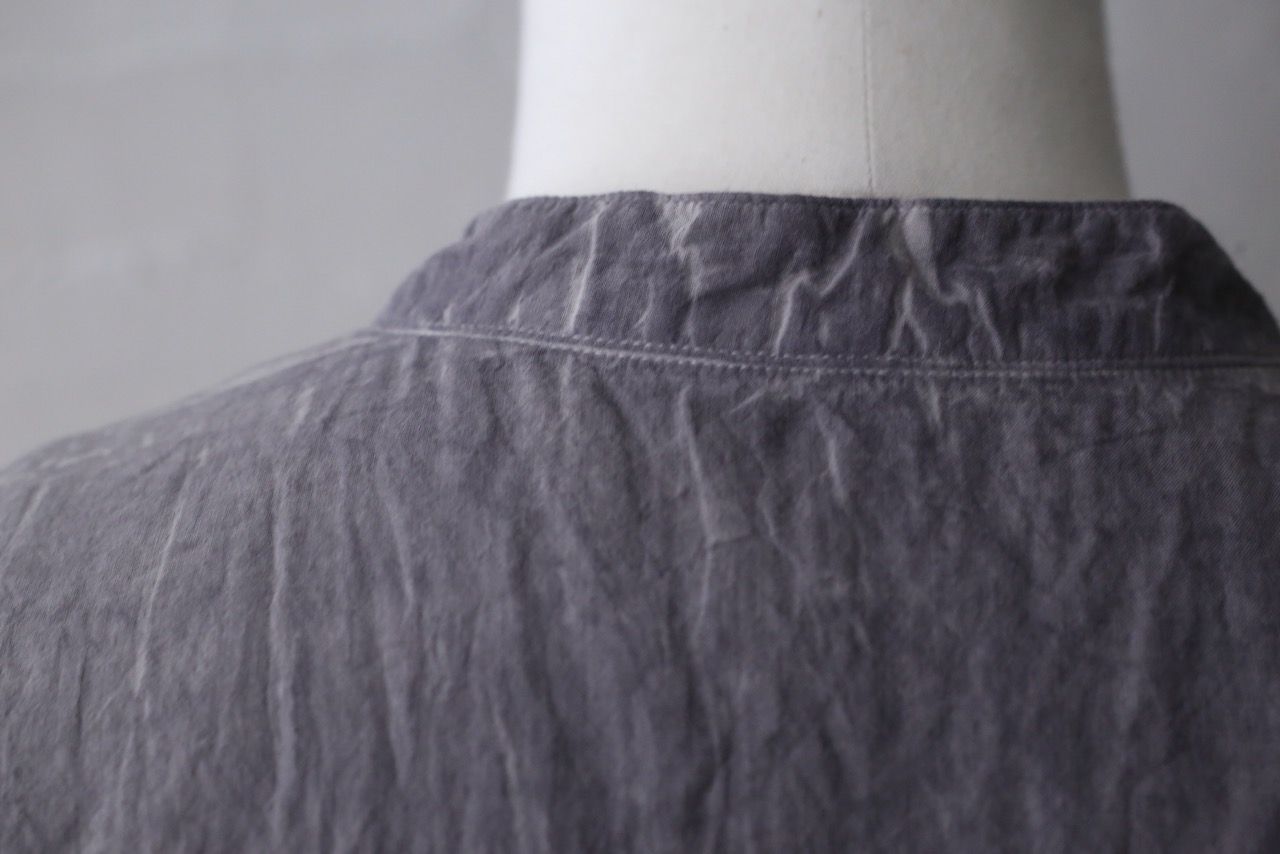 コットンローン パネル切り替えブラウス/ Cotton lawn blouse 「ボタニカルプリント⑫/Botanical print no.12」