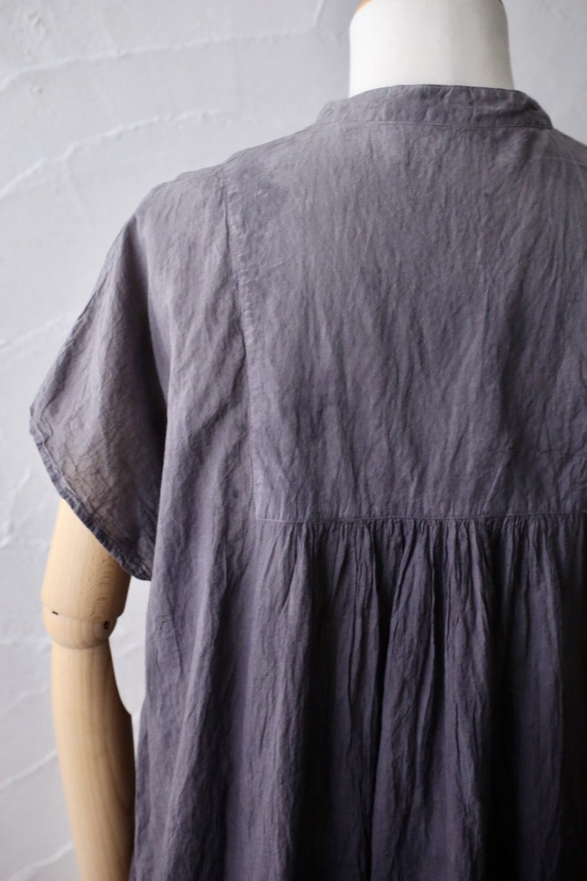 コットンローン パネル切り替えブラウス/ Cotton lawn blouse 「ボタニカルプリント⑬/Botanical print no.13」