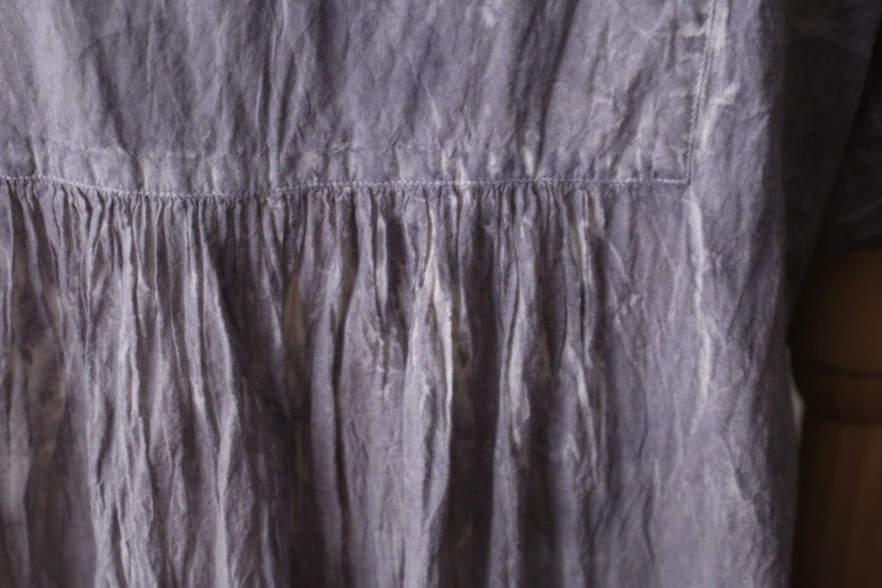 コットンローン パネル切り替えブラウス/ Cotton lawn blouse 「ボタニカルプリント⑫/Botanical print no.12」