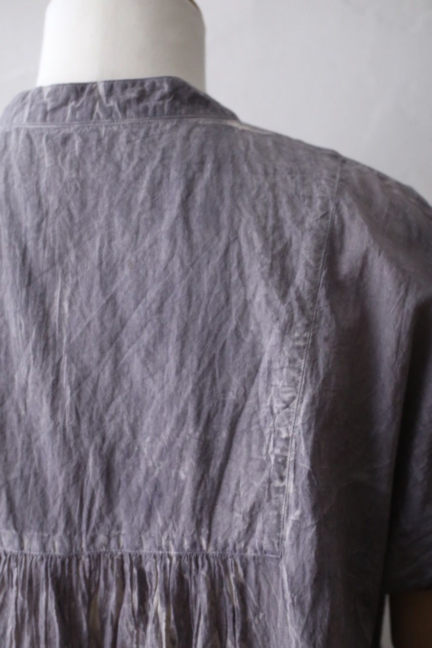 コットンローン パネル切り替えブラウス/ Cotton lawn blouse 「ボタニカルプリント⑫/Botanical print no.12」