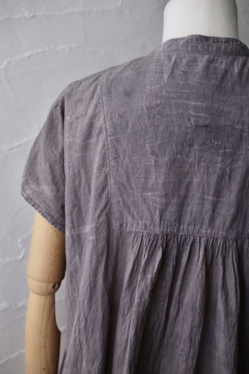 コットンローン パネル切り替えブラウス/ Cotton lawn blouse 「ボタニカルプリント⑭/Botanical print no.14」