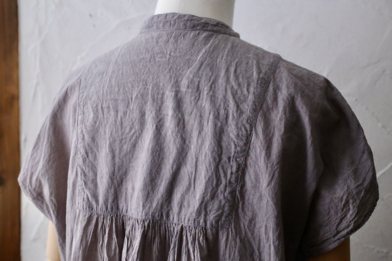 コットンローン パネル切り替えブラウス/ Cotton lawn blouse 「ボタニカルプリント⑮/Botanical print no.15」