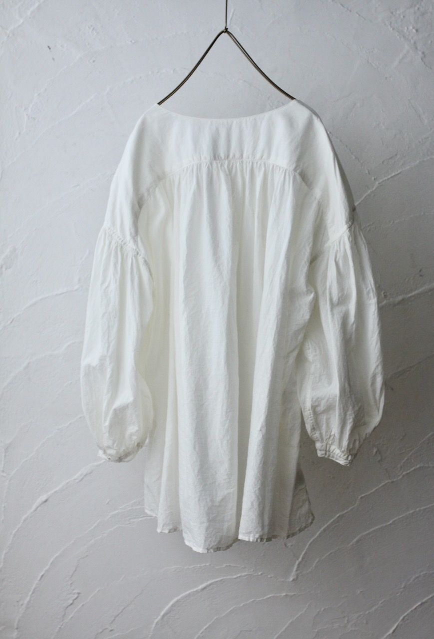 カディコットン カウント100 バルーン袖ブラウス khadi cotton pullover blouse 「オフ/Neutral」