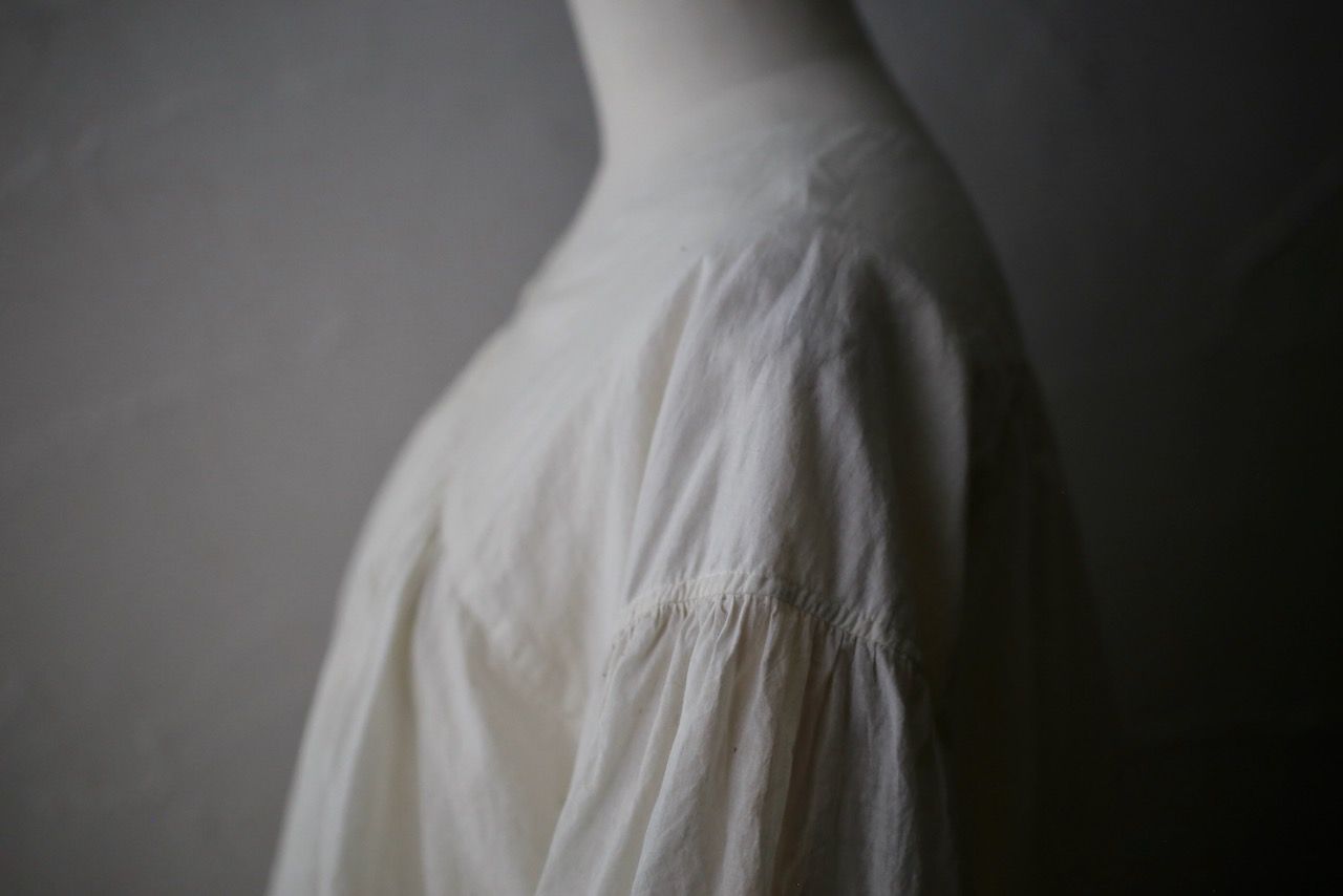 カディコットン カウント100 バルーン袖ブラウス khadi cotton pullover blouse 「オフ/Neutral」