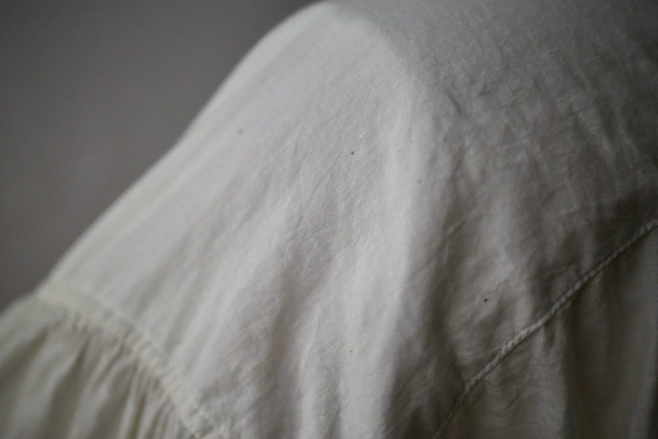 カディコットン カウント100 バルーン袖ブラウス khadi cotton pullover blouse 「オフ/Neutral」
