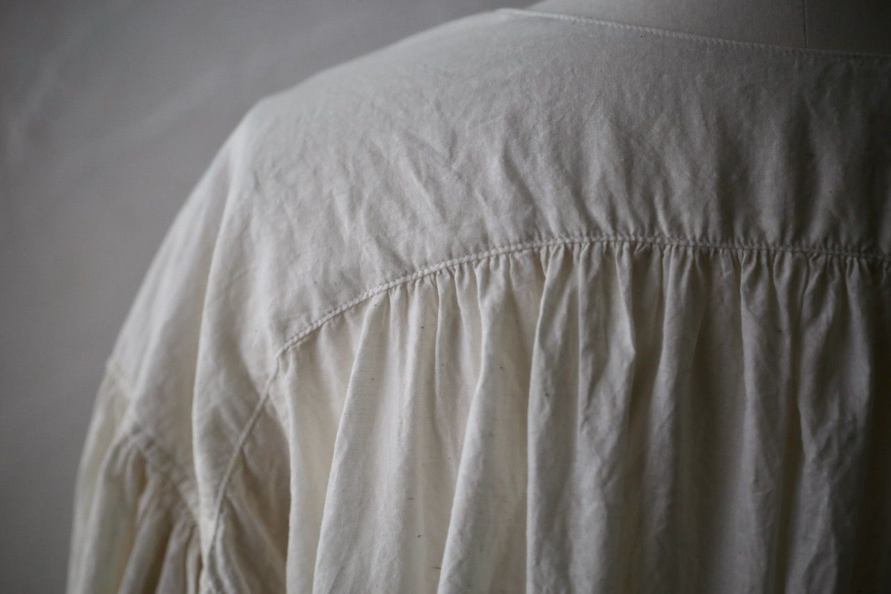 カディコットン カウント100 バルーン袖ブラウス khadi cotton pullover blouse 「オフ/Neutral」