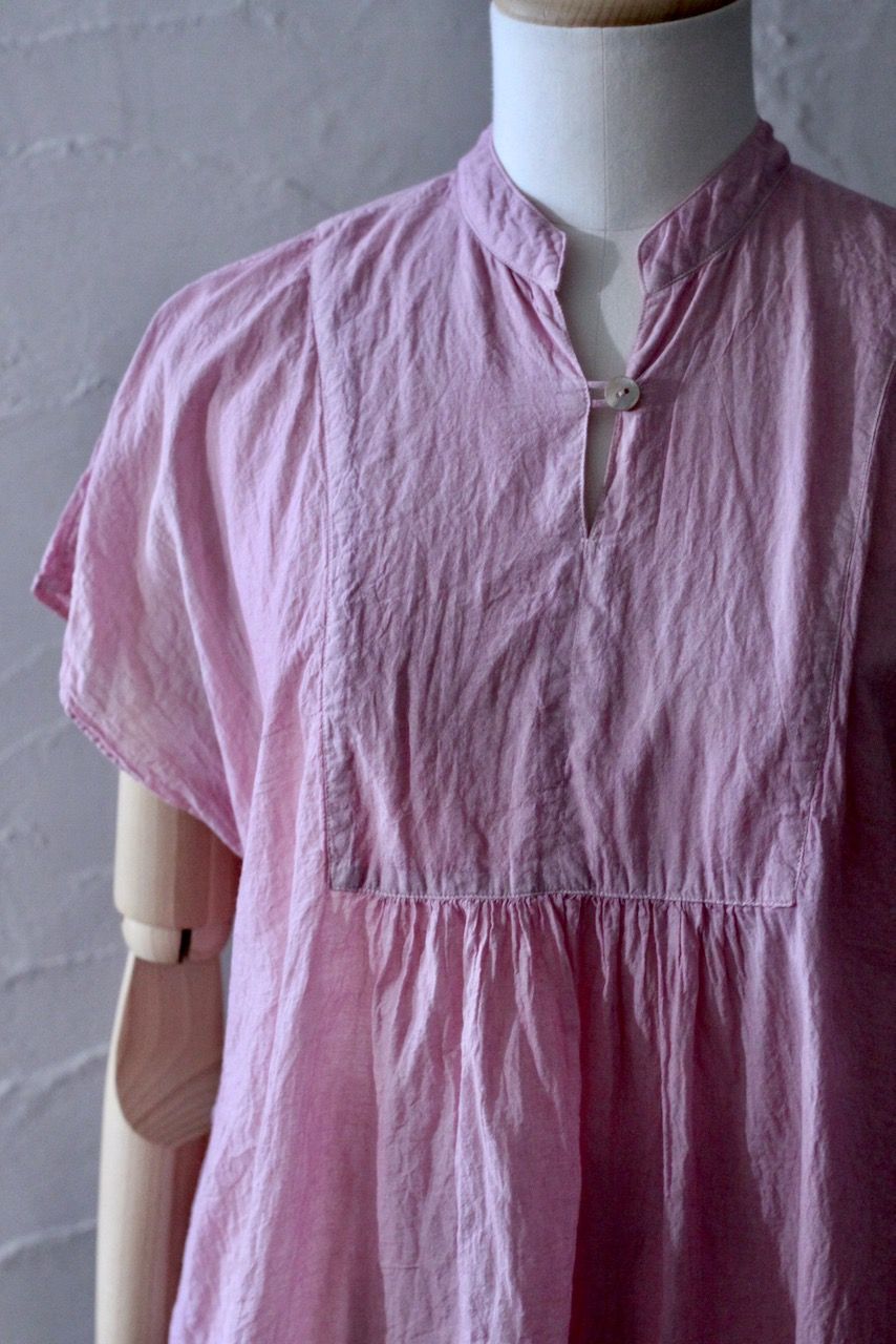 コットンローン パネル切り替えブラウス/ Cotton lawn blouse 「ベビーピンク/Baby pink」✴︎7/21 追加しました！