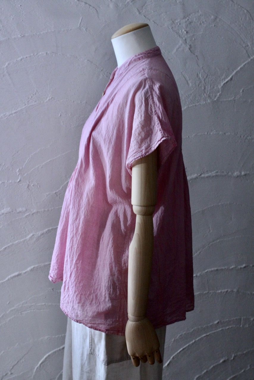 コットンローン パネル切り替えブラウス/ Cotton lawn blouse 「ベビーピンク/Baby pink」✴︎7/21 追加しました！