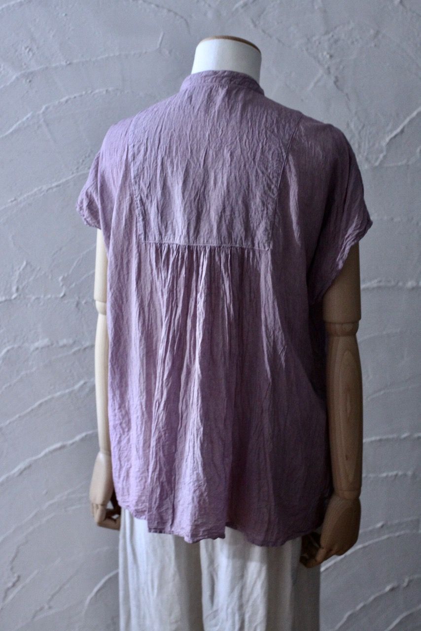 コットンローン パネル切り替えブラウス/ Cotton lawn blouse 「モーブ/Mauve」✴︎7/21 追加しました！