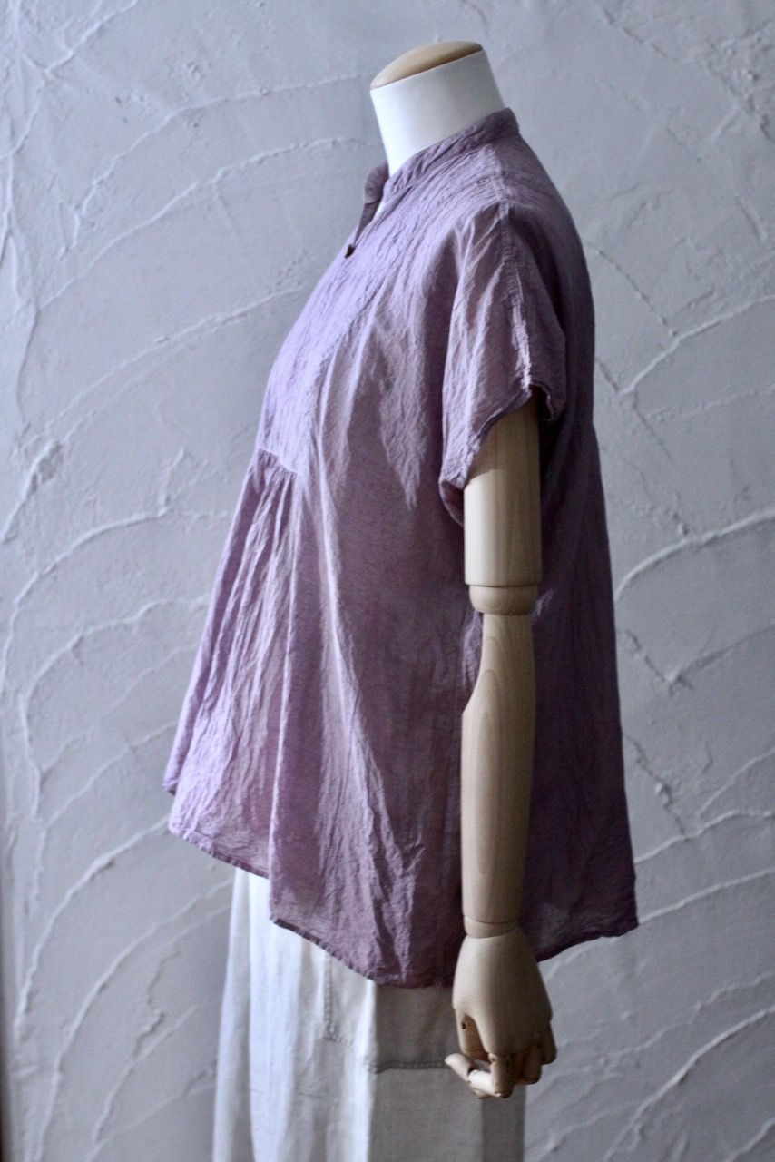コットンローン パネル切り替えブラウス/ Cotton lawn blouse 「モーブ/Mauve」✴︎7/21 追加しました！
