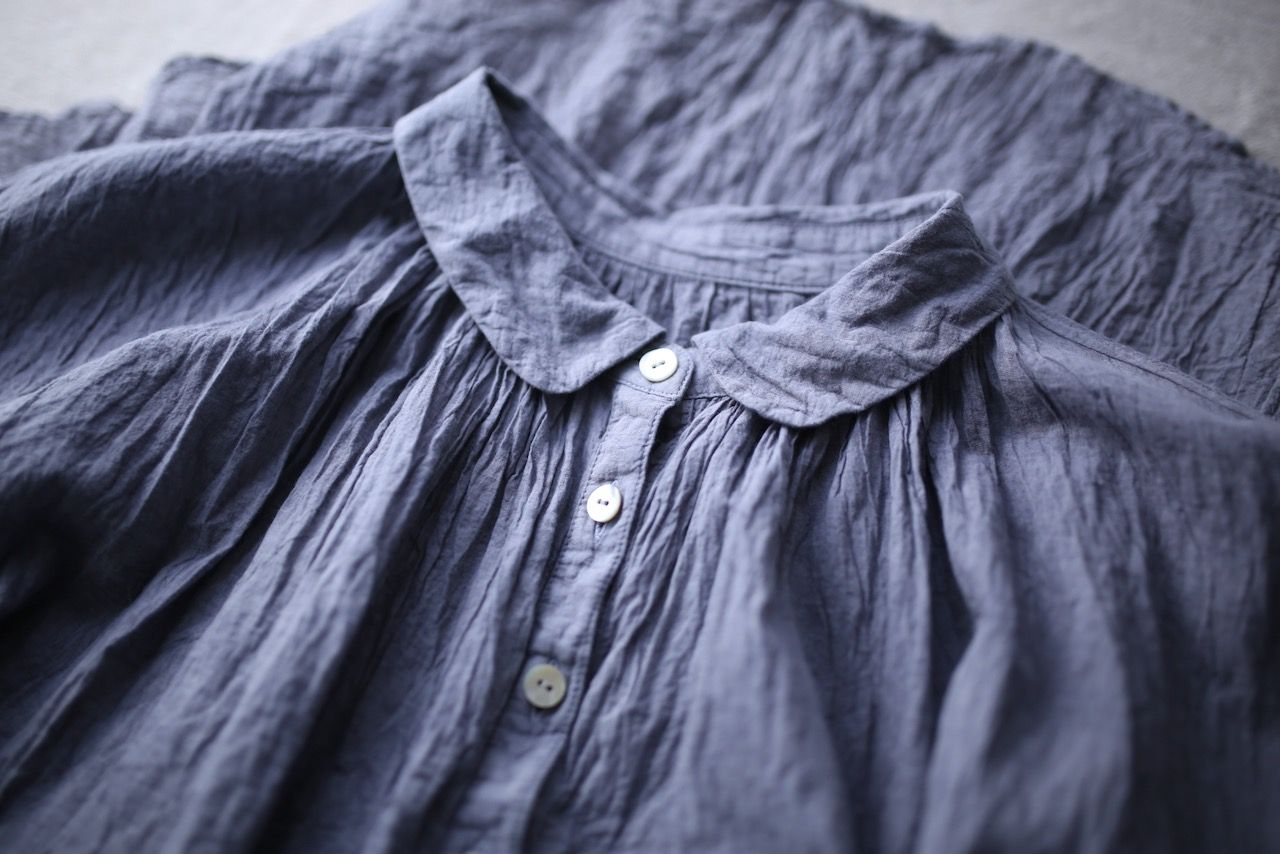 コットンローン 丸襟ブラウス/Cotton lawn blouse「ラベンダー