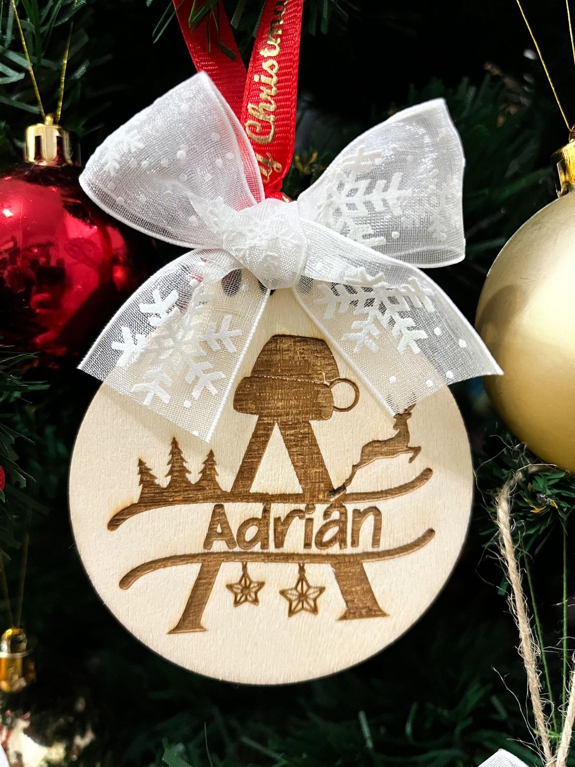 Bola de Navidad  - Inicial personalizada con nombre