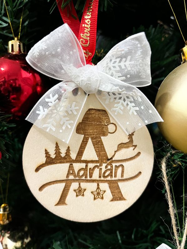 Bola de Navidad  - Inicial personalizada con nombre