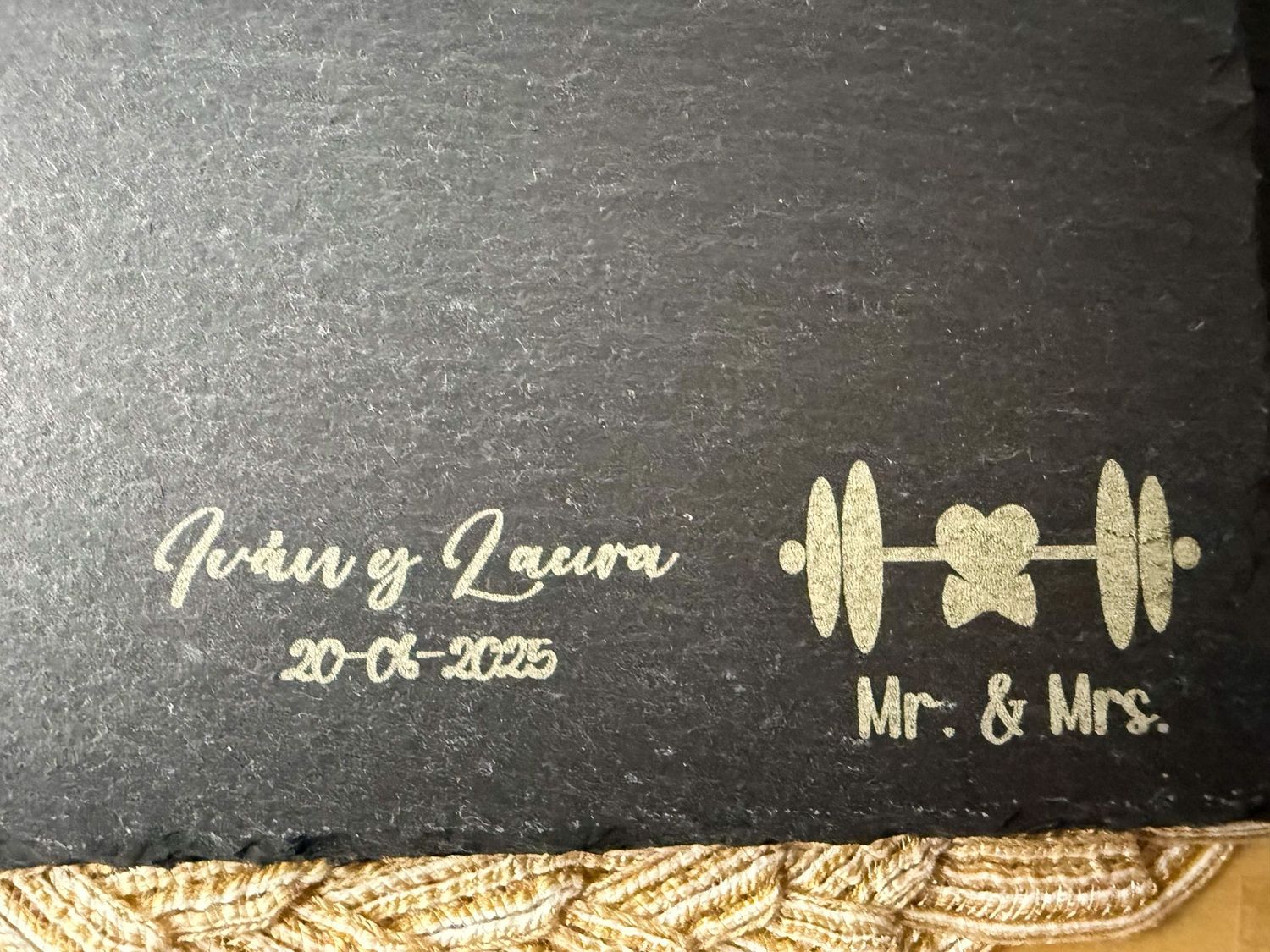 Pizarra - Pesas Mr & Mrs