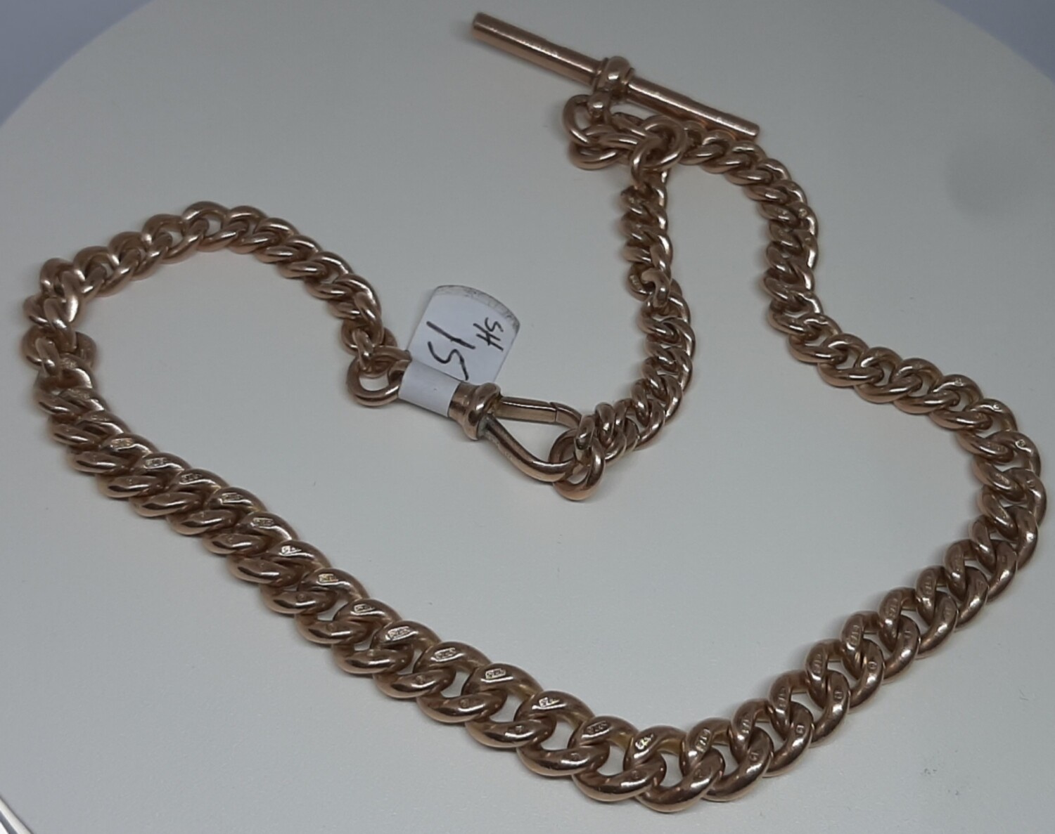 9ct Gold Albert Chain with T-Bar