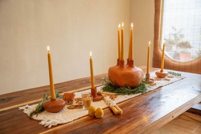 Set of Beeswax Taper Candles (10")