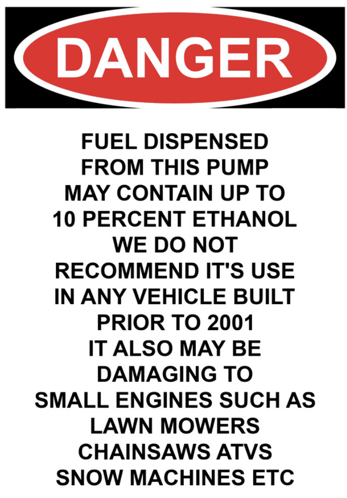 OSHA DANGER Fuel Dispensed From This Pump Sign