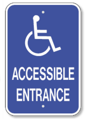 Handicap Street Signs 18&quot;Tx12&quot;W