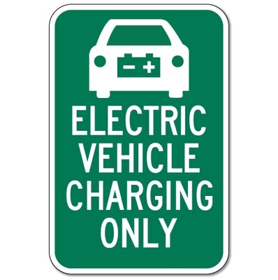 Electric Vehicle Parking Only Sign - 12x18