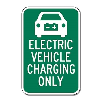 Electric Vehicle Charging Only Sign - 12x18