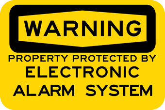 Warning Property Protected by Electronic Alarm System Sign - 18x12