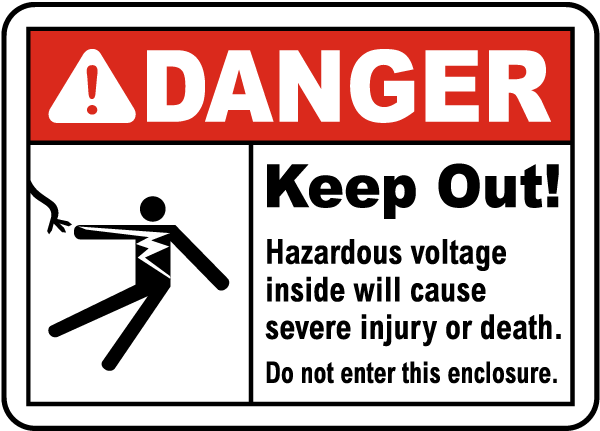 Do Not Enter This Enclosure Sign
- 12x18