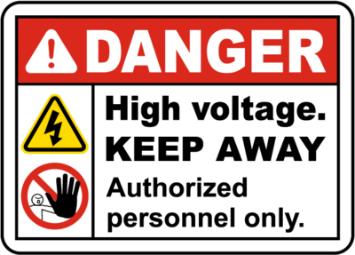 High Voltage Keep Away Sign
- 12x18
