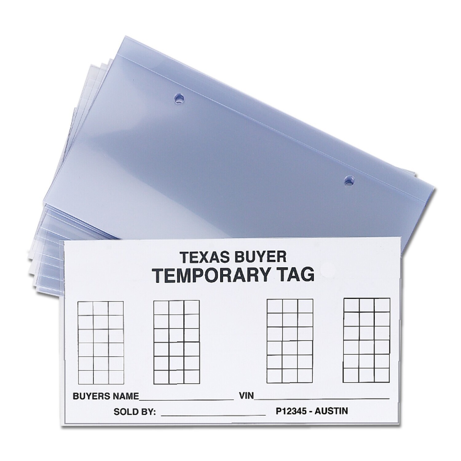 Clear Temporary License Plate Protector