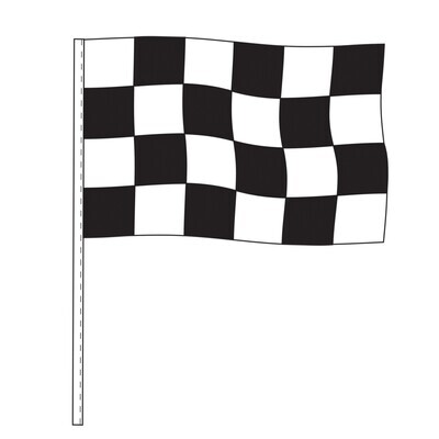 Supreme Cloth Antenna Deco Flag Replacement (Race) (12&quot; x 18&quot;)