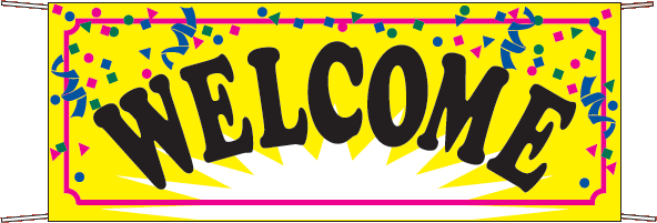Welcome Banner - Confetti Style