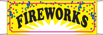 Printed Confetti Banners (Fireworks) (3&#39; x 8&#39;)