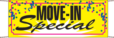 Printed Confetti Banners (Move-In Special) (3&#39; x 8&#39;)