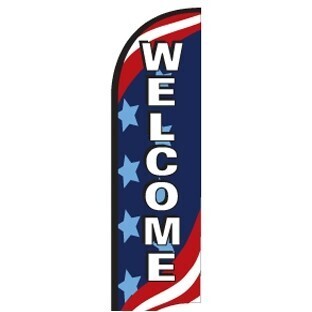 11&#39; Street Talker Feather Flag Kit (Welcome)