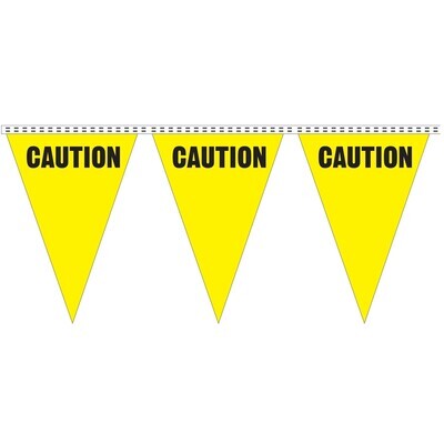 100&#39; Safety Slogan Pennant (Caution)