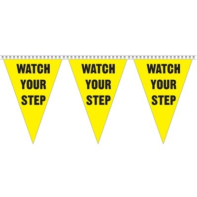 60&#39; Safety Slogan Pennant (Watch Your Step)