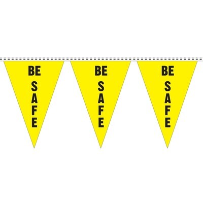 60&#39; Safety Slogan Pennant (Be Safe)