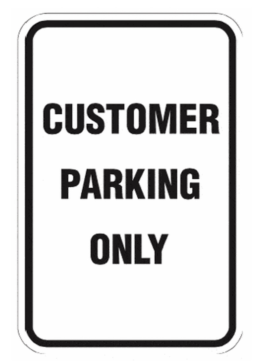 Customer Parking Only Sign - 12x18