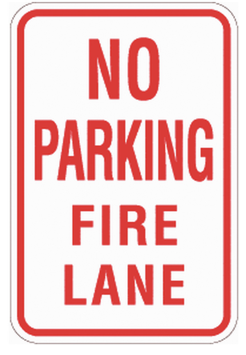 No Parking Fire Lane Sign - 12x18